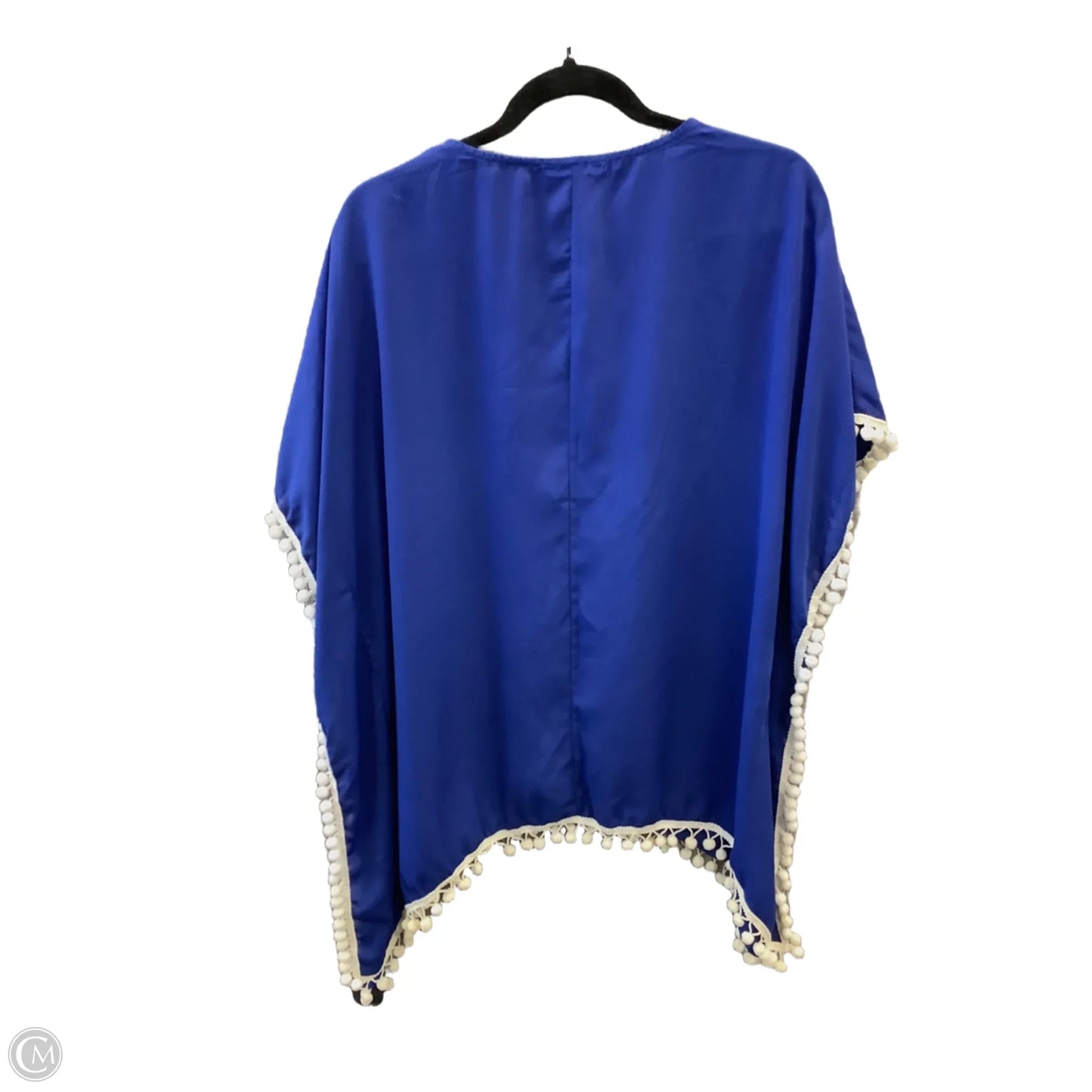 Poncho By Clothes Mentor In Blue, Size: Osfm