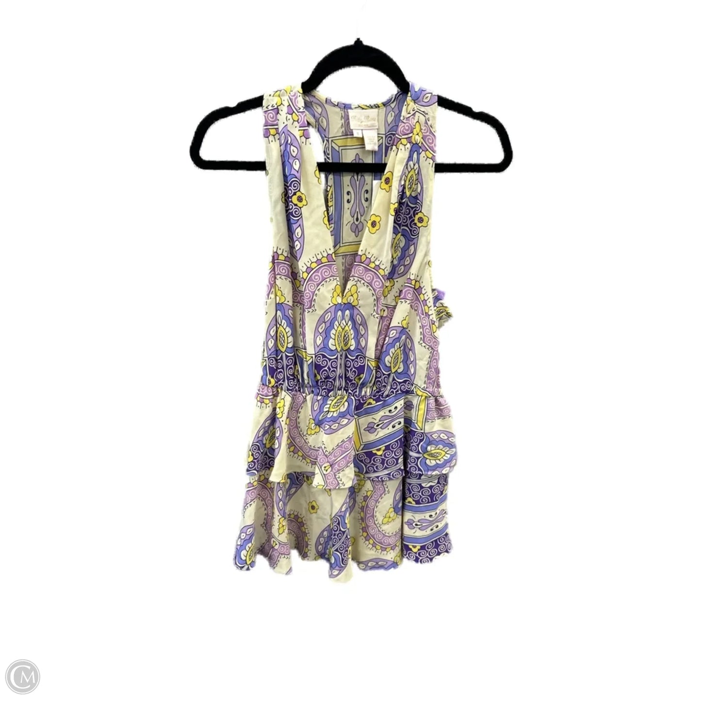 Top Sleeveless By Tracy Reese In Purple & Yellow, Size: S