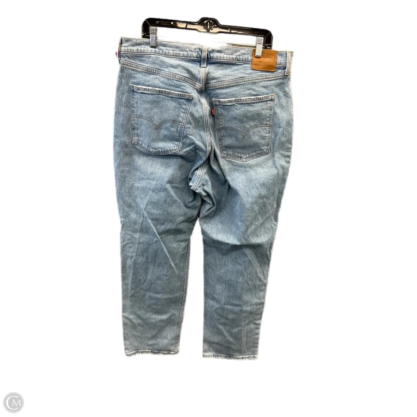 Jeans Straight By Levis In Blue Denim, Size: 16