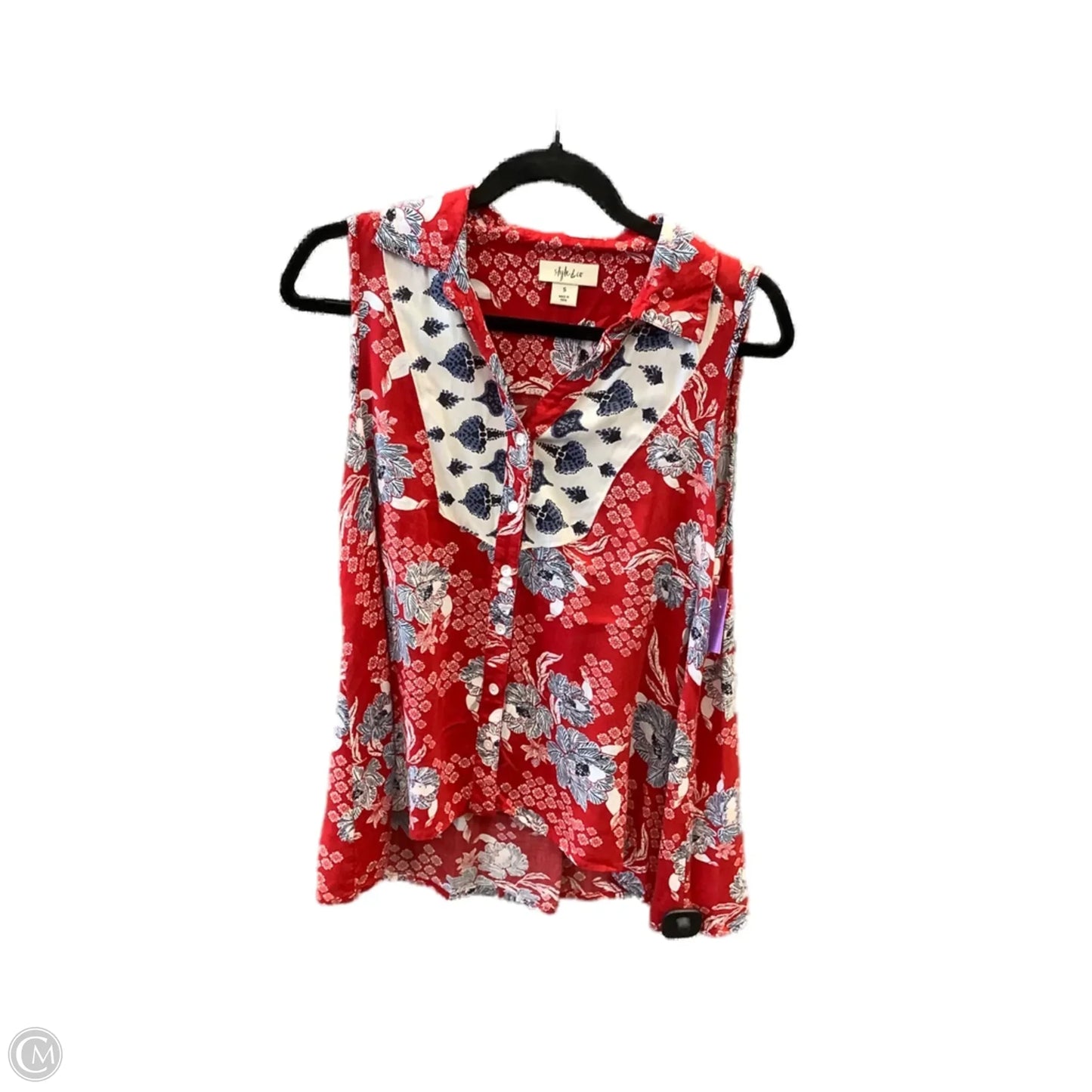 Top Sleeveless By Style And Company In Red, Size: S