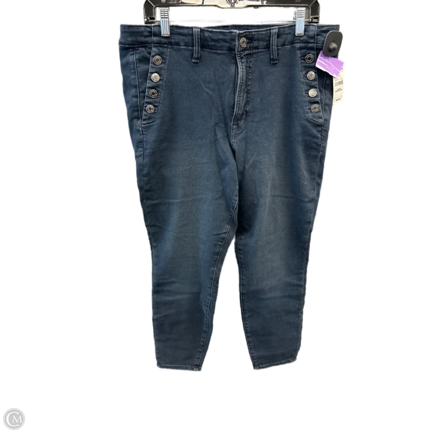 Jeans Skinny By Gap In Blue Denim, Size: 16