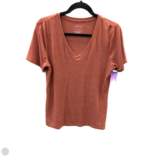 Top Short Sleeve Basic By Apt 9 In Orange, Size: S