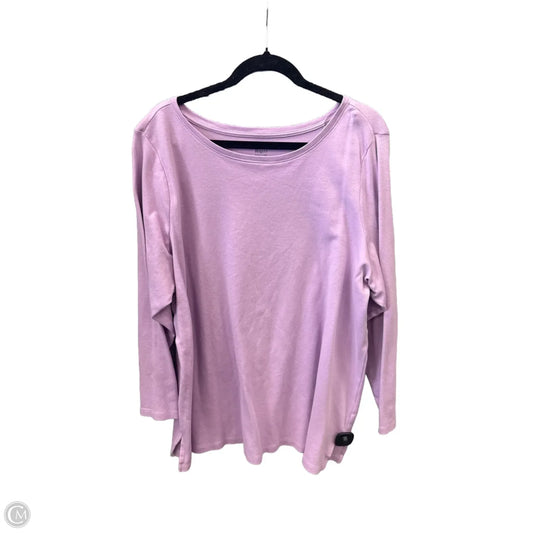 Top 3/4 Sleeve By Kim Rogers In Purple, Size: 3x