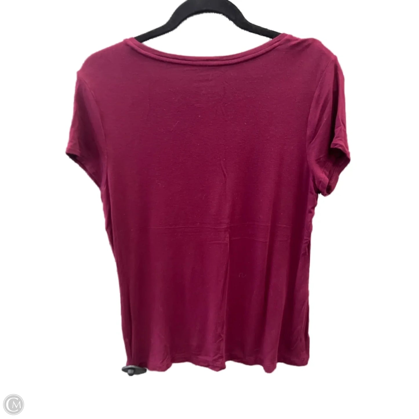 Top Short Sleeve By Apt 9 In Maroon, Size: Mp
