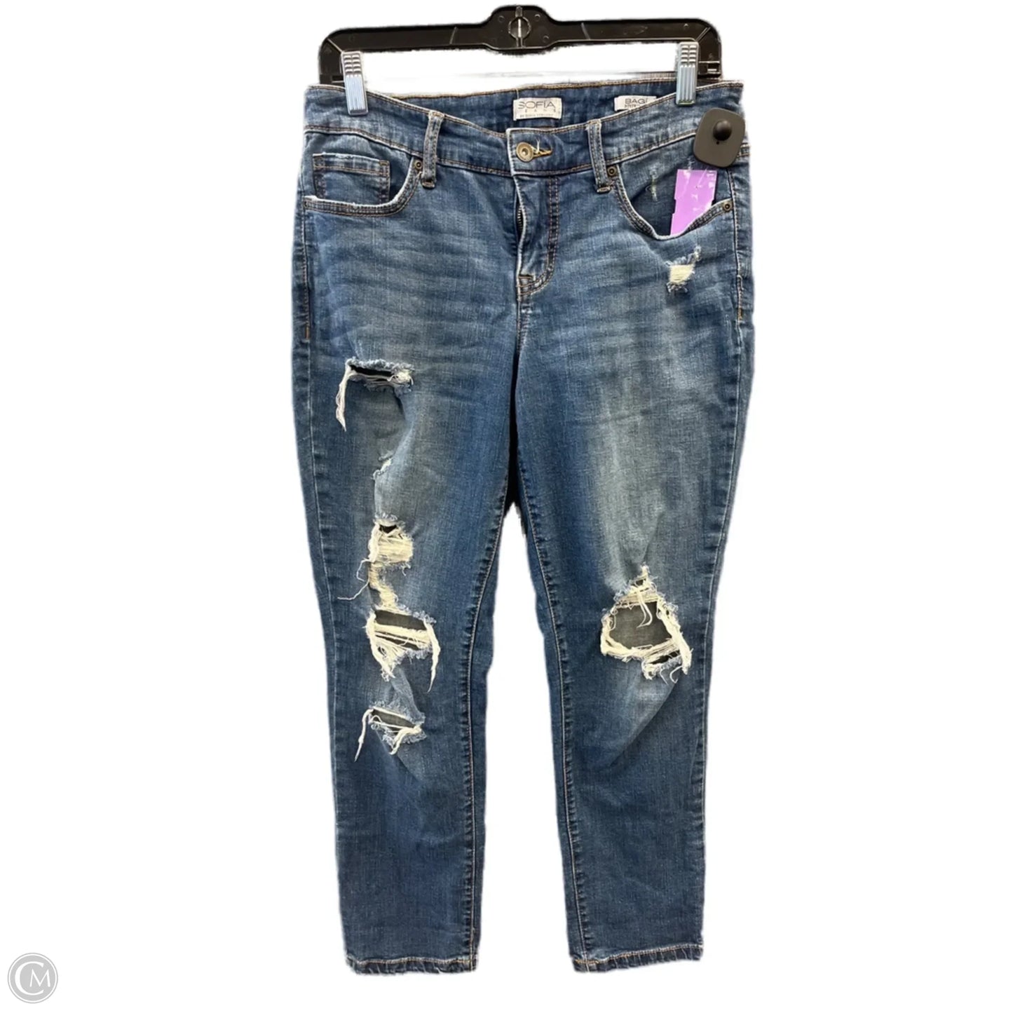 Jeans Skinny By Sofia By Sofia Vergara In Blue Denim, Size: 4