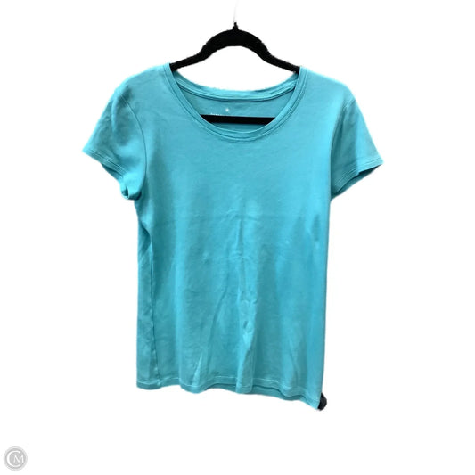 Top Short Sleeve Basic By Banana Republic In Blue, Size: L