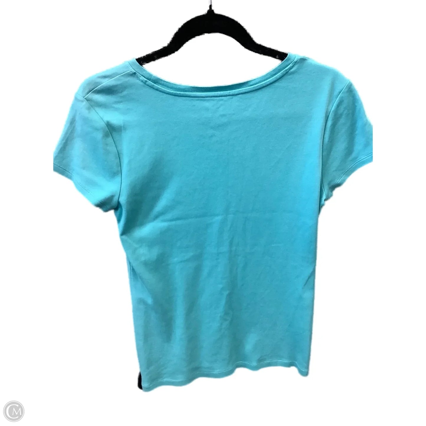 Top Short Sleeve Basic By Banana Republic In Blue, Size: L