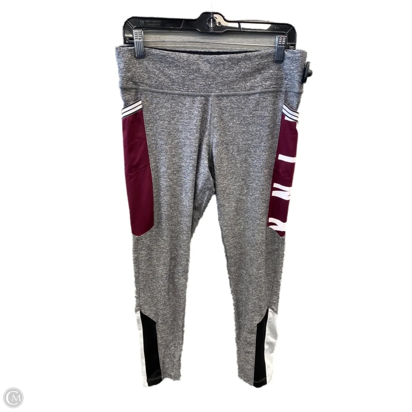Athletic Leggings By Pink In Grey, Size: L
