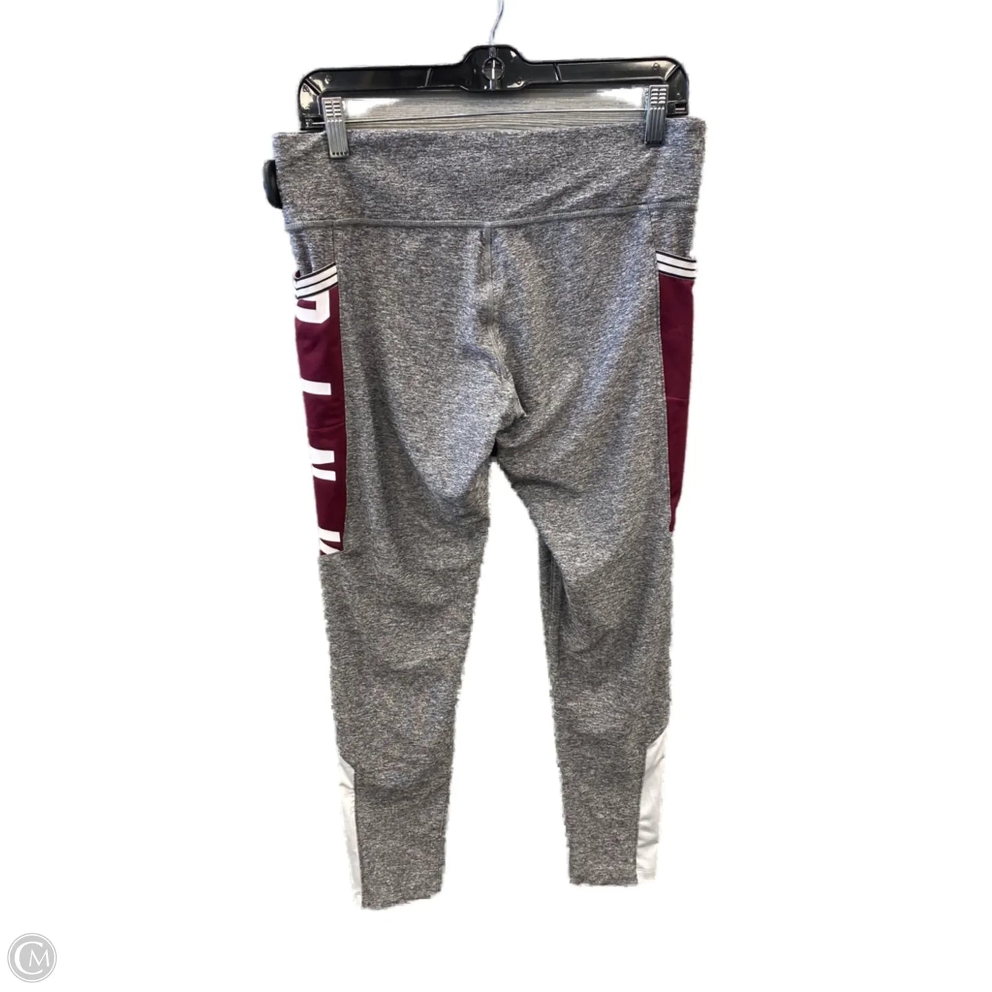 Athletic Leggings By Pink In Grey, Size: L