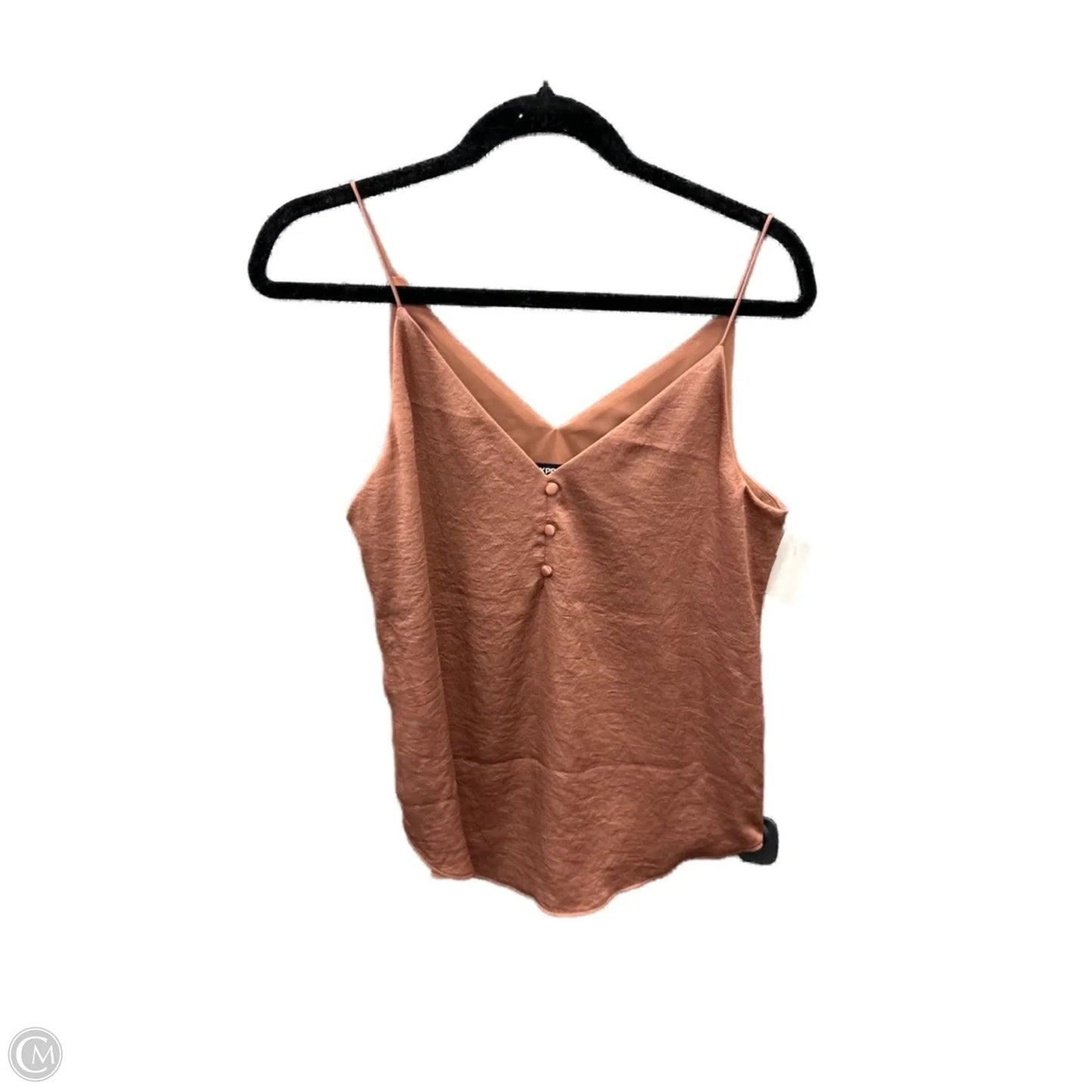Blouse Sleeveless By Express In Brown, Size: S