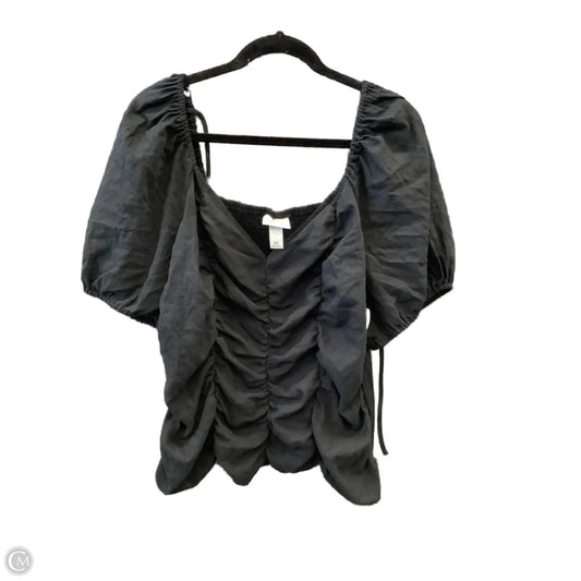 Top Short Sleeve By Ava & Viv In Blue, Size: Xxl