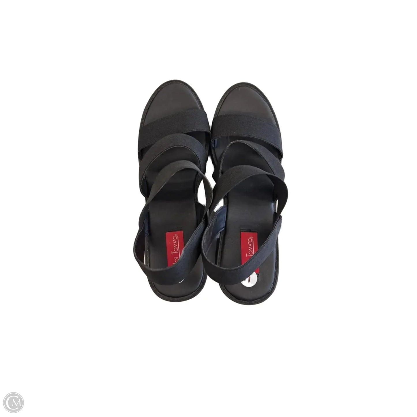 Sandals Heels Block By Clothes Mentor In Black, Size: 11