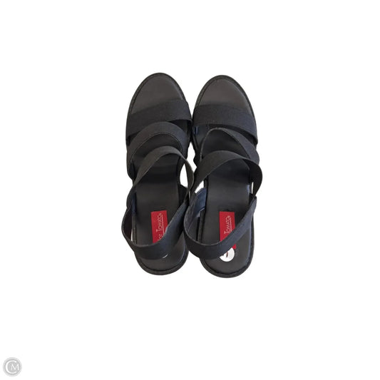 Sandals Heels Block By Clothes Mentor In Black, Size: 11