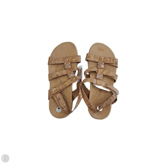 Sandals Flats By Vionic In Brown, Size: 10