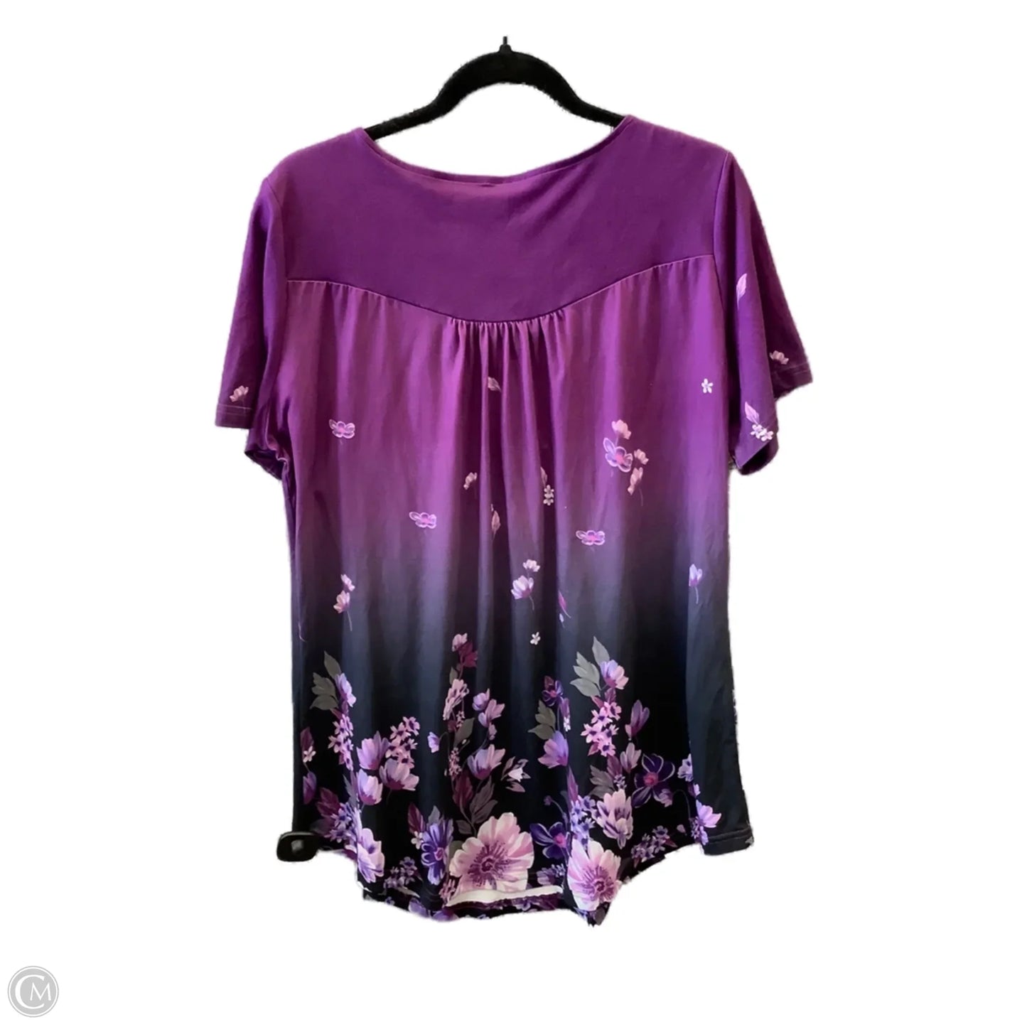 Top Short Sleeve By Cmf In Purple, Size: Xl