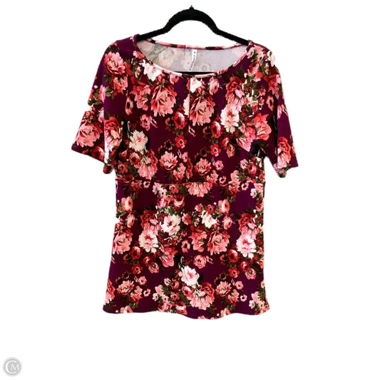 Dress Casual Short By Cme In Maroon, Size: M