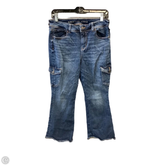 Jeans Flared By American Eagle In Blue Denim, Size: 10
