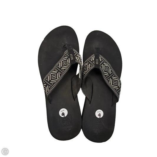 Sandals Flip Flops By Reef In Black, Size: 9