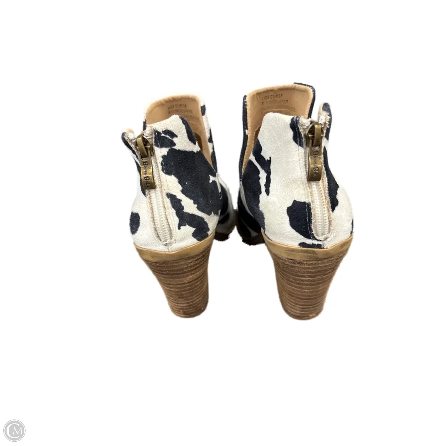Boots Ankle Heels By Clothes Mentor In Animal Print, Size: 8