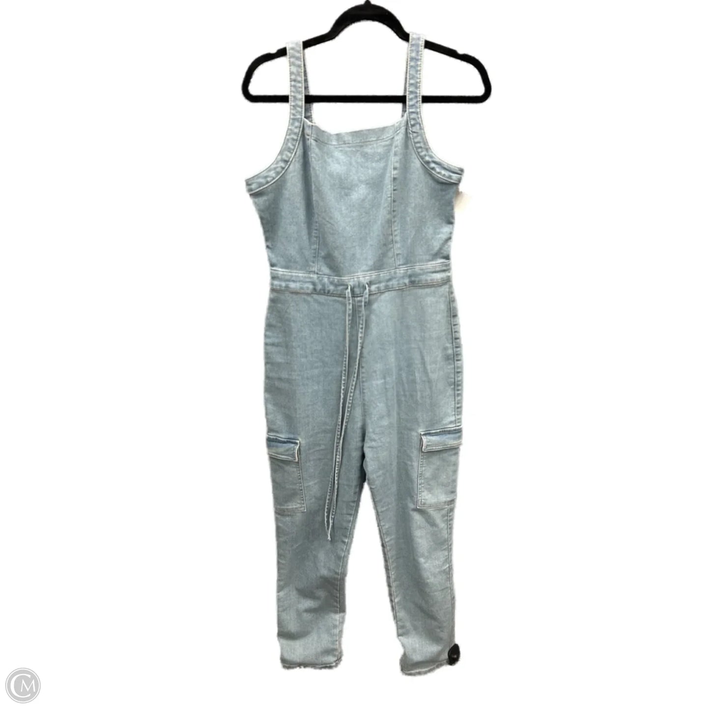 Jumpsuit By Clothes Mentor In Blue Denim, Size: L