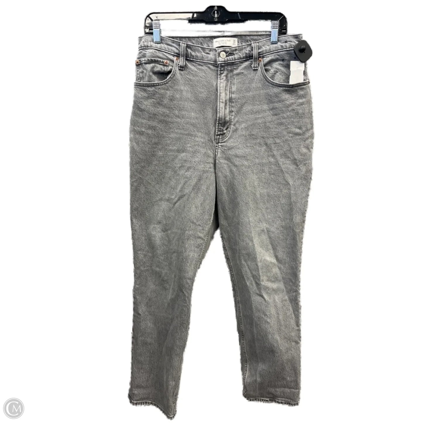 Jeans Boyfriend By Abercrombie And Fitch In Grey Denim, Size: 12