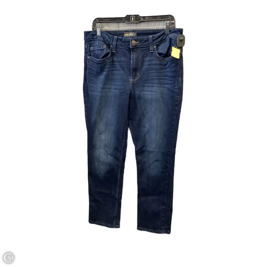 Jeans Straight By Lee In Blue Denim, Size: 12