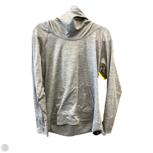 Athletic Top Long Sleeve Collar By Rbx In Grey, Size: L