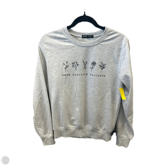Top Long Sleeve By Shein In Grey, Size: S