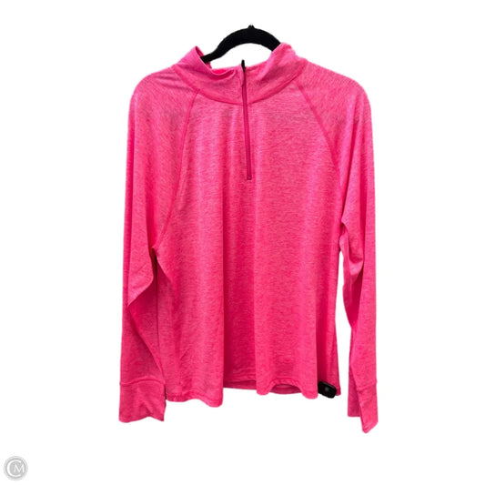 Athletic Top Long Sleeve Collar By Ideology In Pink, Size: Xxl