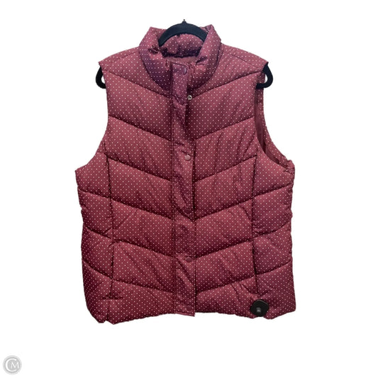 Vest Puffer & Quilted By Gap In Maroon, Size: Xxl
