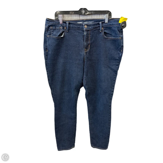 Jeans Skinny By Old Navy In Blue Denim, Size: 16l