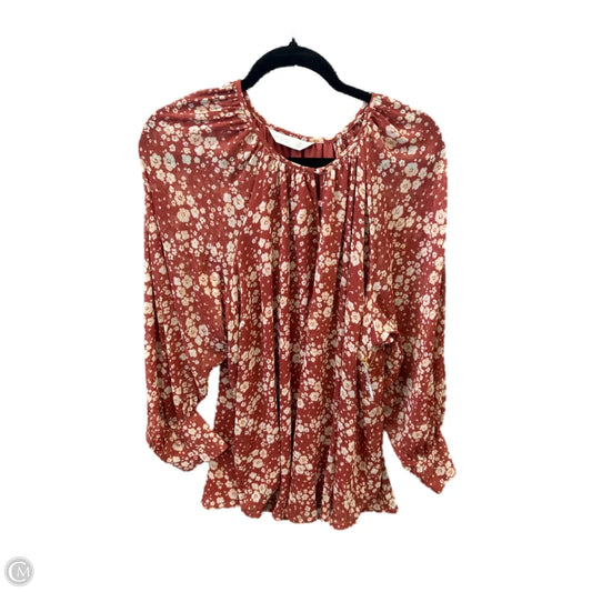 Top Long Sleeve By Lc Lauren Conrad In Brown, Size: Xl