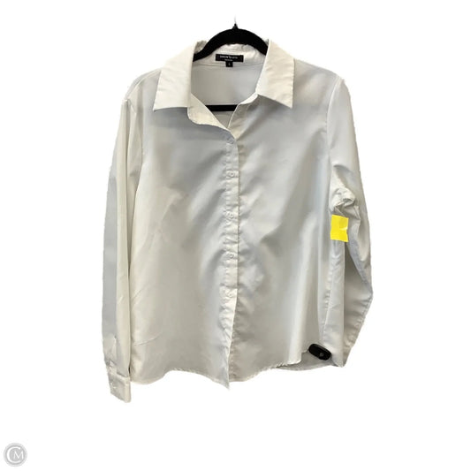 Top Long Sleeve By Shein In White, Size: L