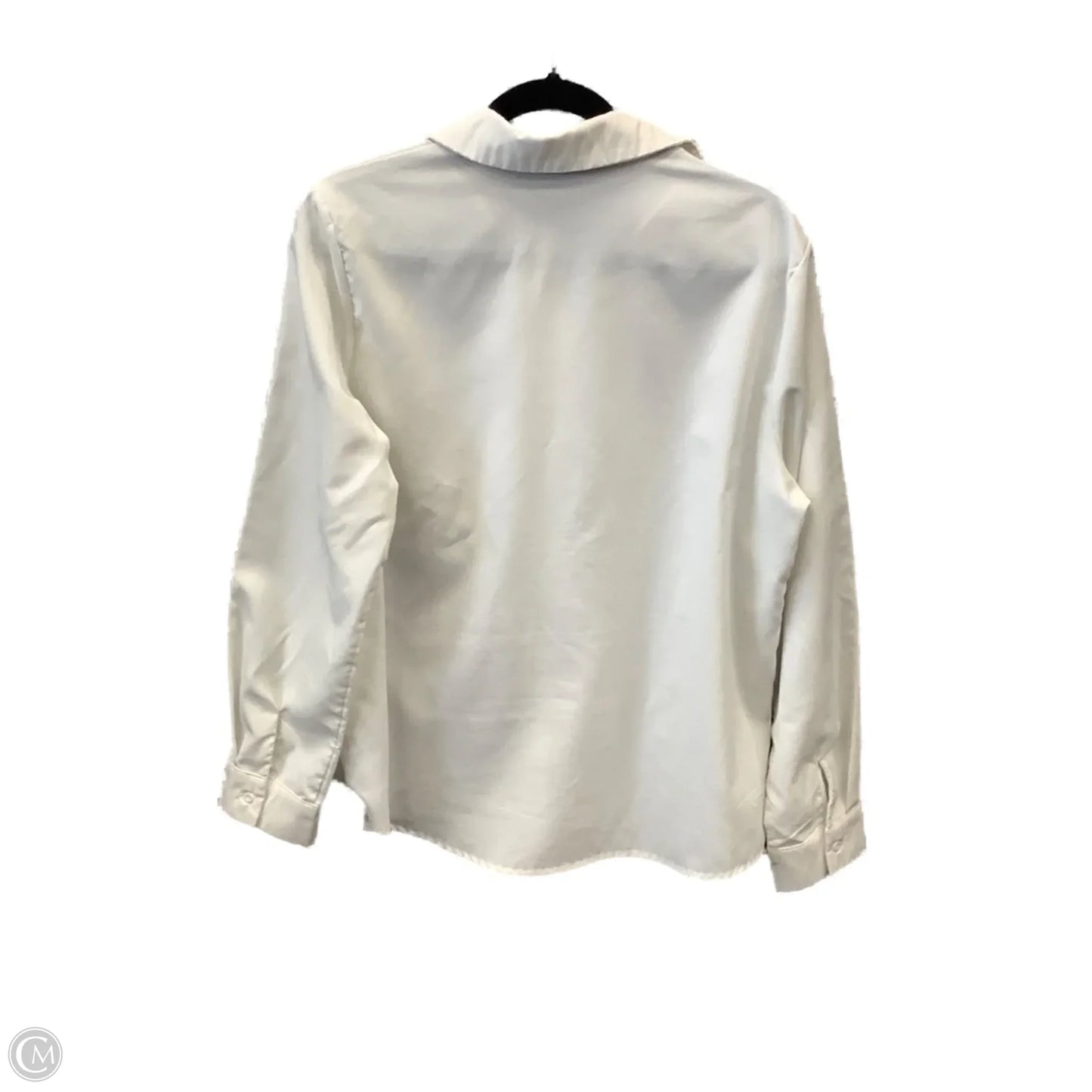 Top Long Sleeve By Shein In White, Size: L