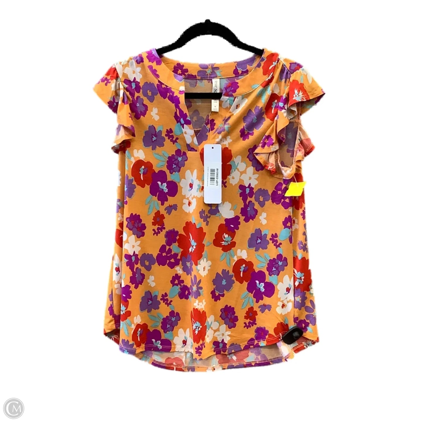 Blouse Short Sleeve By Dear Scarlett In Orange, Size: M