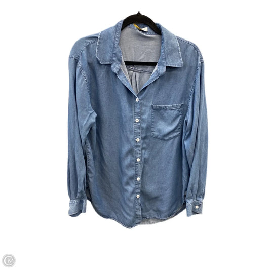 Top Long Sleeve By Clothes Mentor In Blue Denim, Size: M