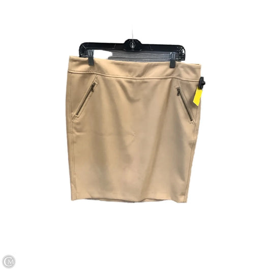 Skirt Midi By Loft In Tan, Size: 14