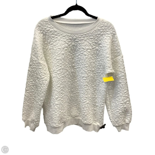 Top Long Sleeve By Clothes Mentor In White, Size: S