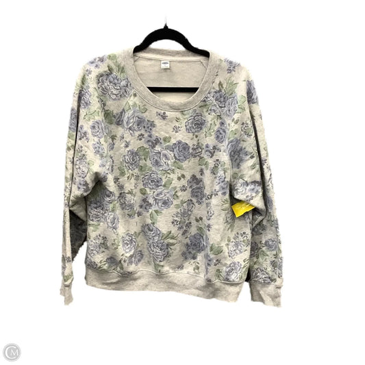 Sweatshirt Crewneck By Old Navy In Grey, Size: Xl