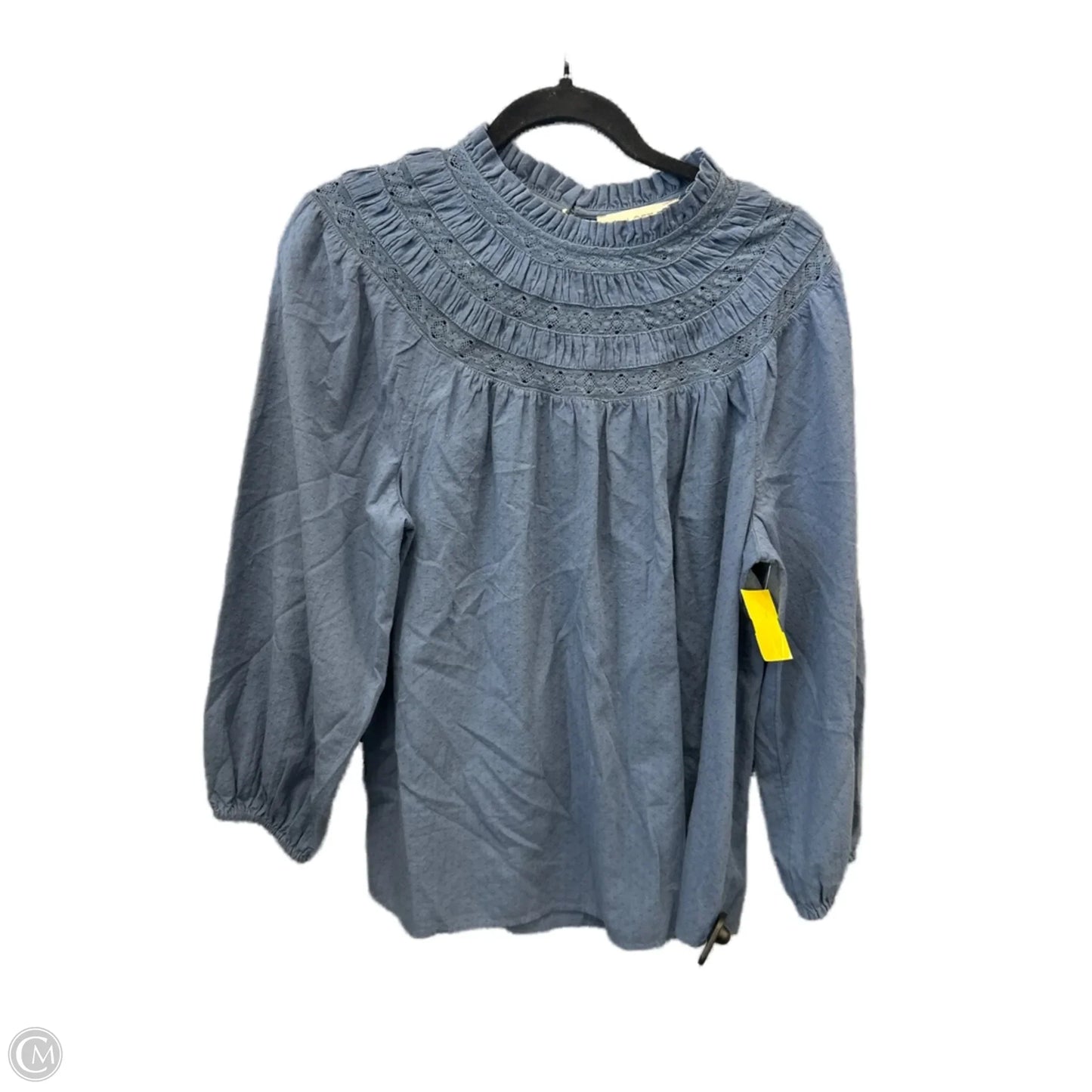 Top Long Sleeve By Loft In Blue, Size: M