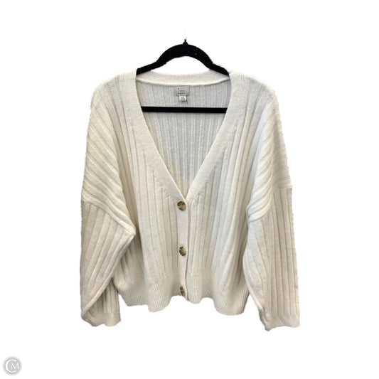 Sweater Cardigan By A New Day In White, Size: Xxl