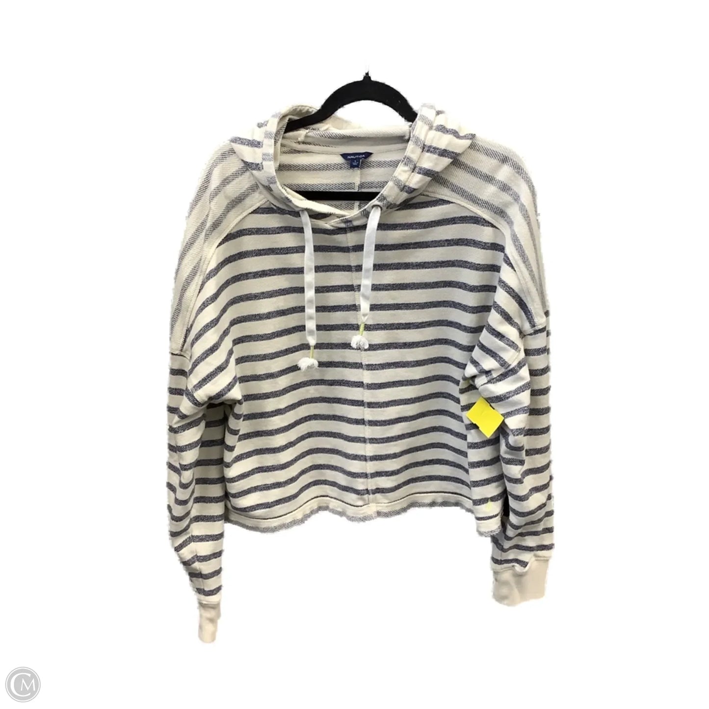 Sweatshirt Hoodie By Nautica In White, Size: L