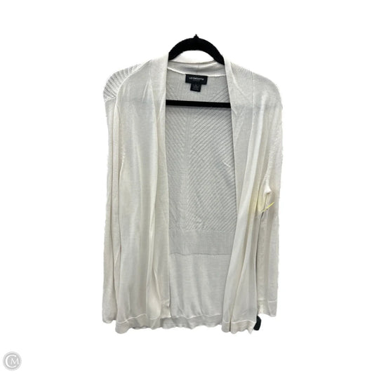 Cardigan By Liz Claiborne In White, Size: L