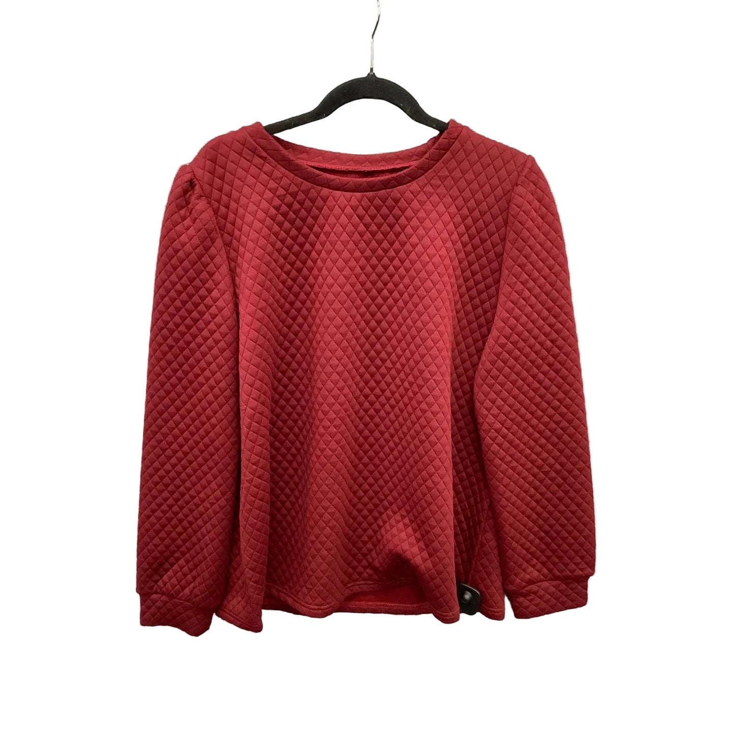 Top Long Sleeve By Shein In Red, Size: Xl