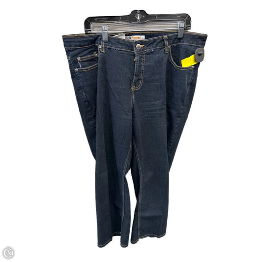 Jeans Straight By Faded Glory In Blue Denim, Size: 18