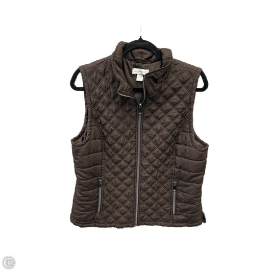 Vest Puffer & Quilted By Christopher And Banks In Brown, Size: L