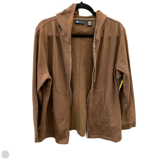Sweatshirt Hoodie By Relativity In Brown, Size: Xl