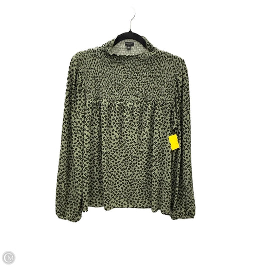 Top Long Sleeve By Ann Taylor In Green, Size: L