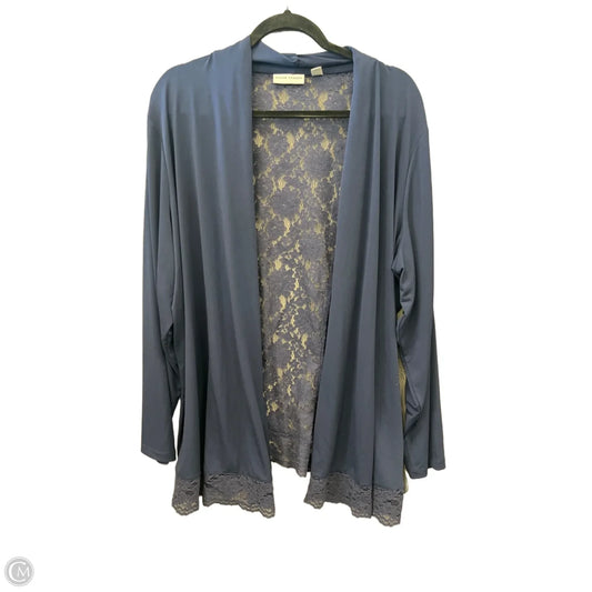 Cardigan By Susan Graver In Navy, Size: 3x