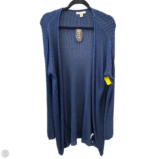 Sweater Cardigan By Clothes Mentor In Navy, Size: M